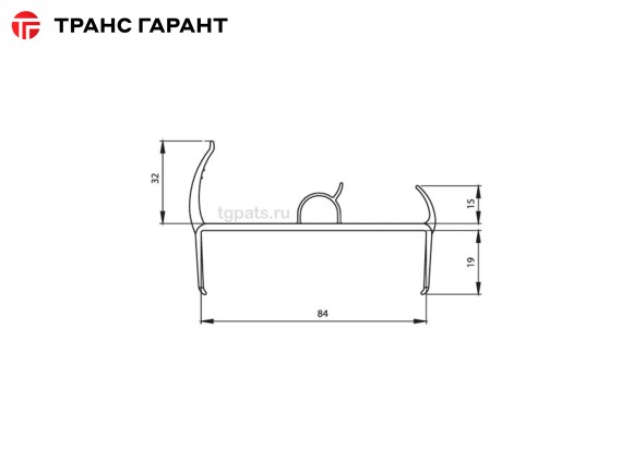 Уплотнитель резинопластиковый 85мм L=3м 183285  Уплотнитель резинопластиковый 85мм L=3м 183285