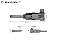 Натяжитель бокового тента под шлиц, левый. 670905111 (трещотка) Натяжитель бокового тента под шлиц, левый. 670905111 (трещотка)