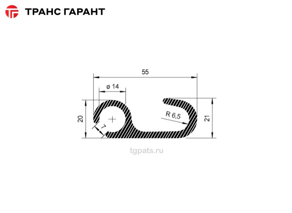 Профиль натяжения тента с зацепом L=3м