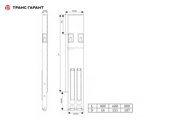 Бортовая стойка задняя (левая и правая)