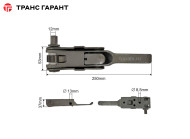 Натяжитель бокового тента под квадрат 12мм, правый. (трещотка) Натяжитель бокового тента под квадрат 12мм, правый. (трещотка)