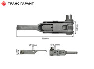 Натяжитель бокового тента под шлиц, левый. 670905111 (трещотка) Натяжитель бокового тента под шлиц, левый. 670905111 (трещотка)